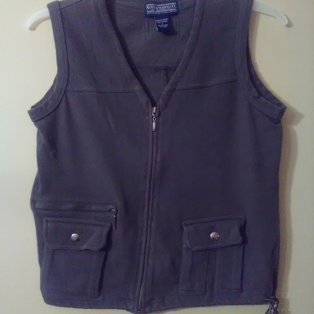 Newton Trading Co. OLIVE GREEN Vest Size Large